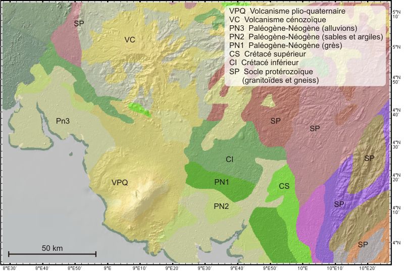 carte géologique simplifiée